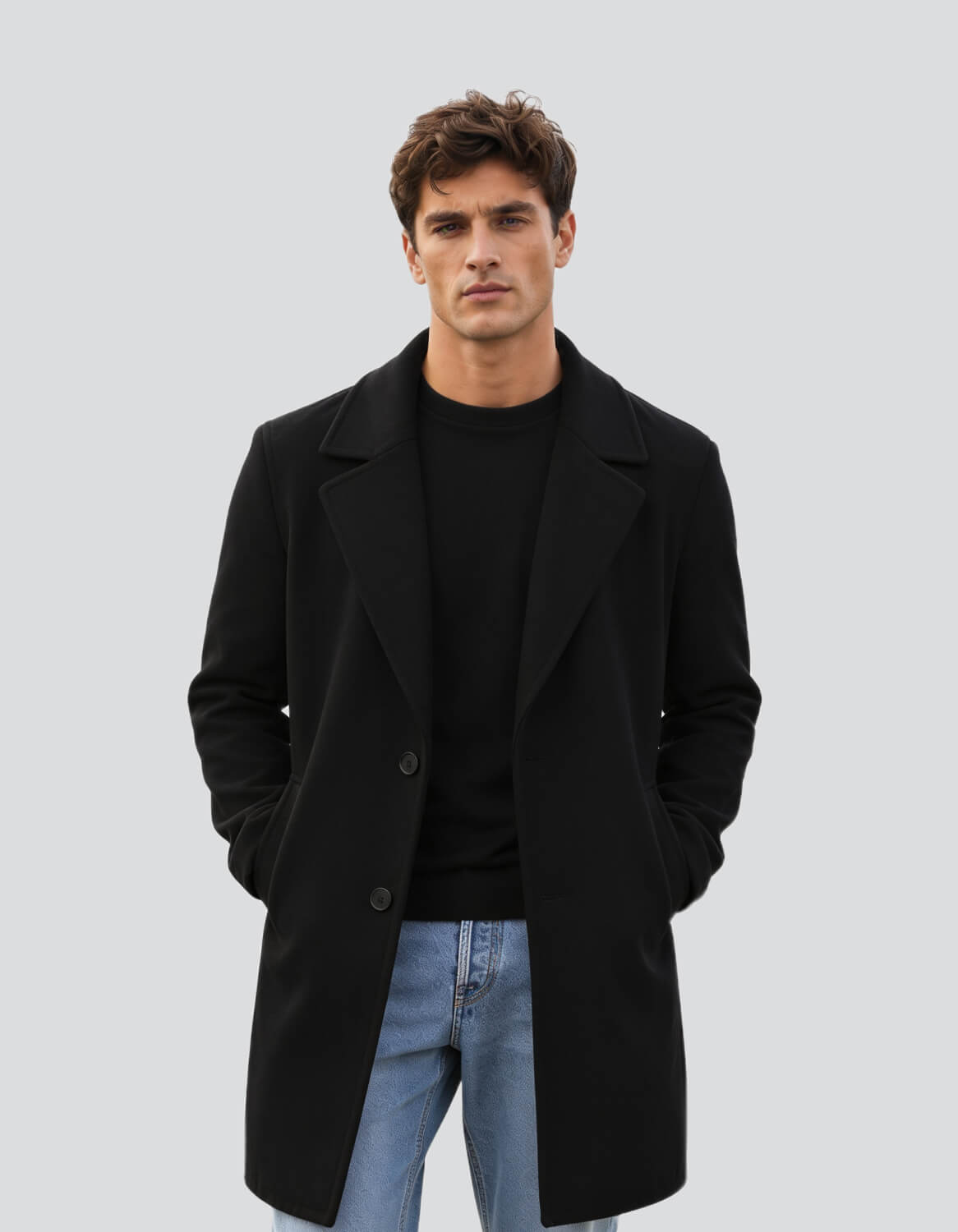 Image of Wool Blend Overcoat