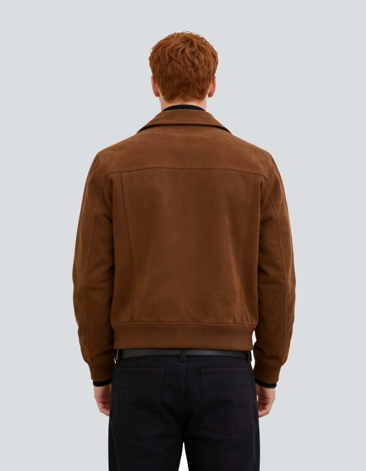 Image of Suede Bomber Jacket