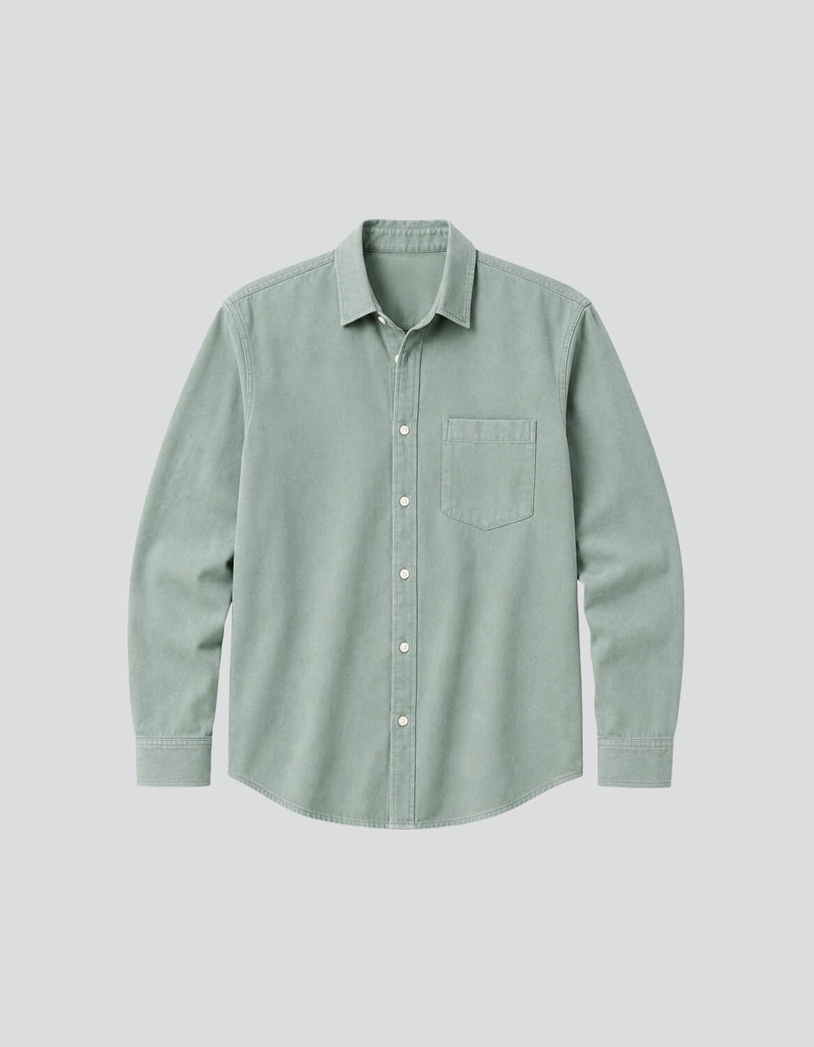 Image of Solid Casual Overshirt