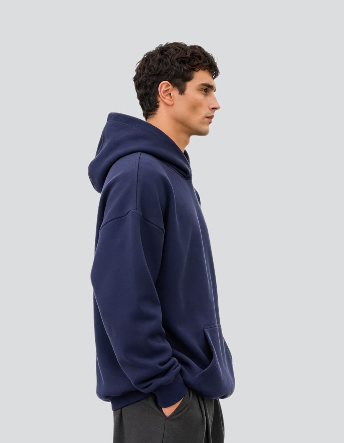 Solid Hooded Sweatshirt
