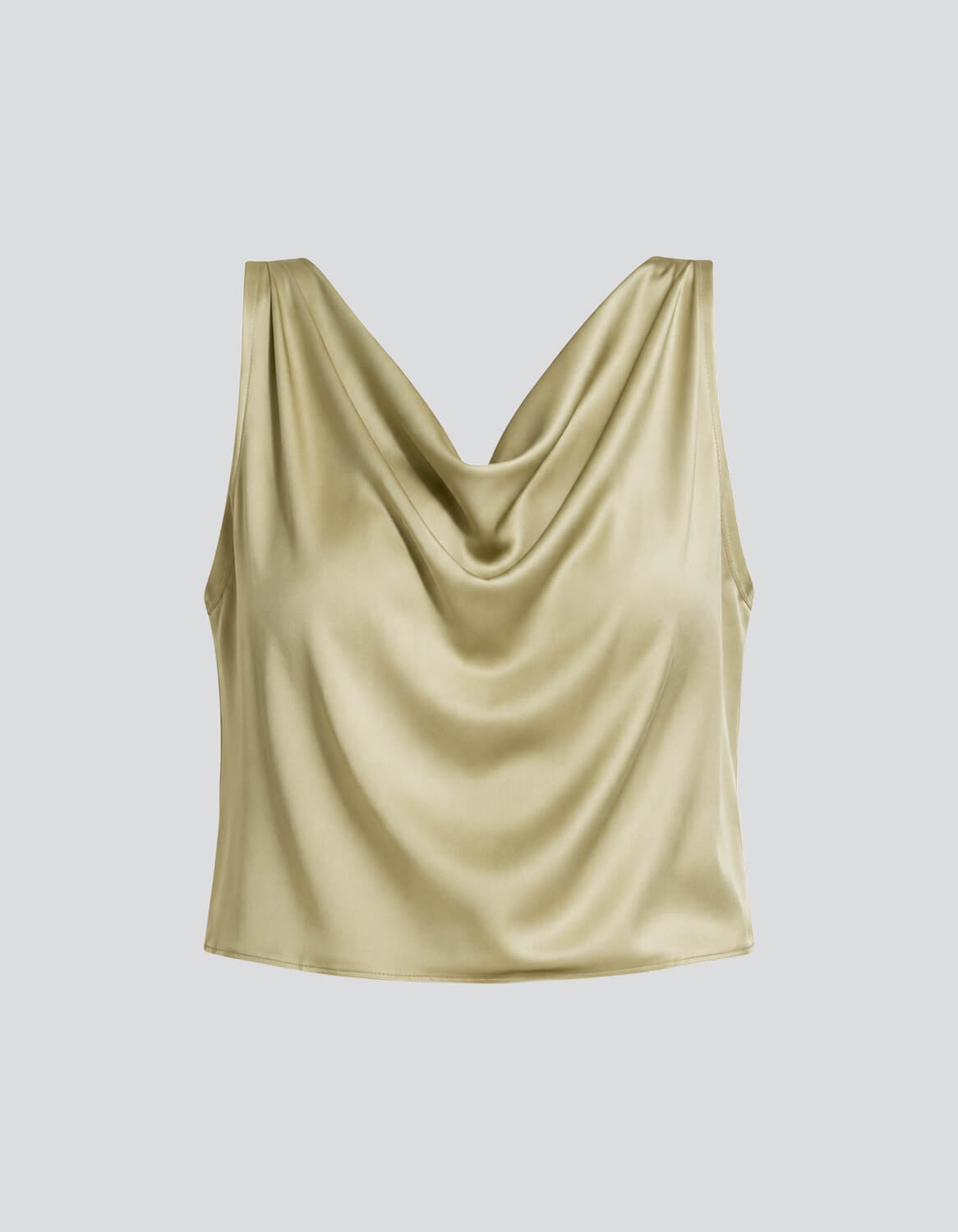 Satin Cowl Neck Top